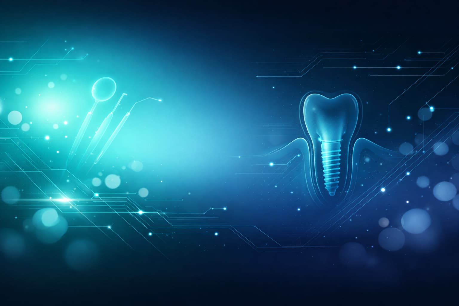 Futuristic dental technology abstract design
