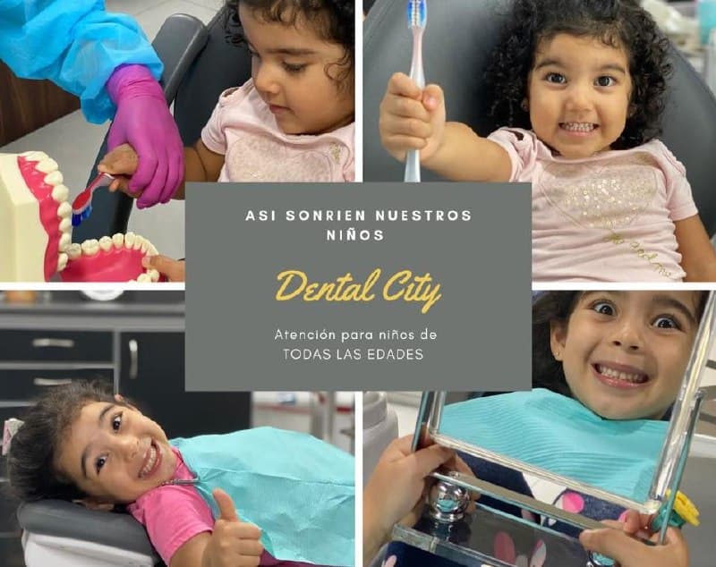 Collage of happy little patients at Dental City